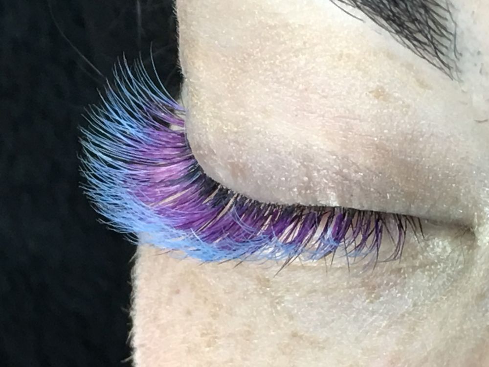 Coloured Eyelash extensions